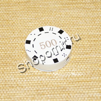 Зажигалка "Poker" белая фишка