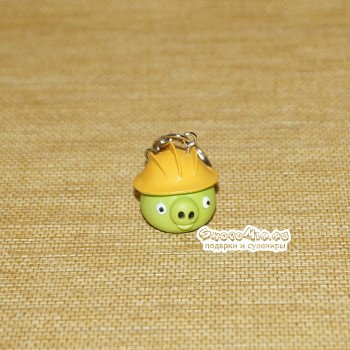 Брелок "Angry Birds Свин в каске"