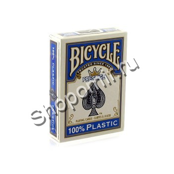 Карты Bicycle Prestige blue 100% пластик